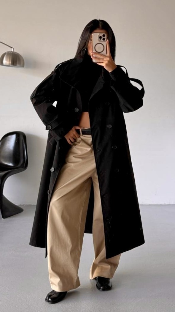 מעיל טרנץ ארוך