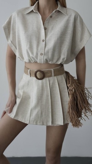 חליפה פשתן מיני