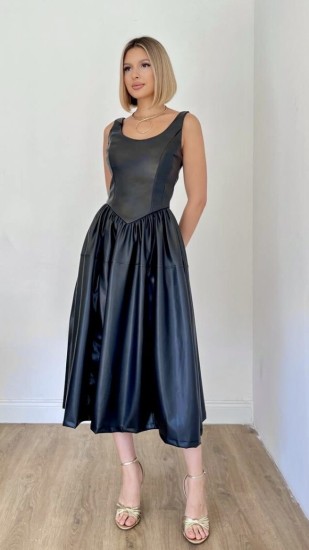 שמלה עור בלון