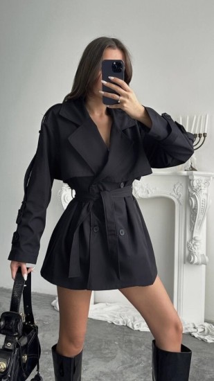 מעיל טרנץ קצר