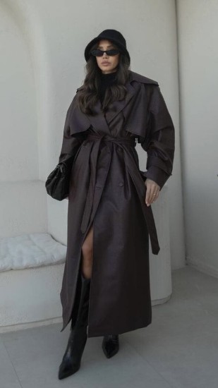 מעיל עור ארוך